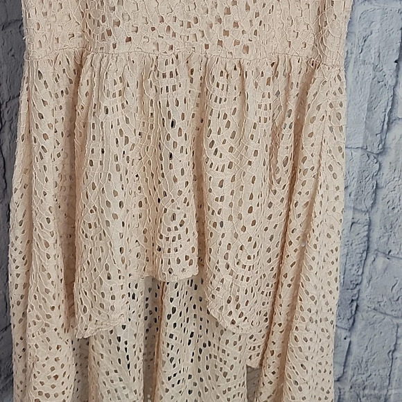 GB Pink Crochet Hi‎ Low Maxi Skirt Small - Picture 3 of 9